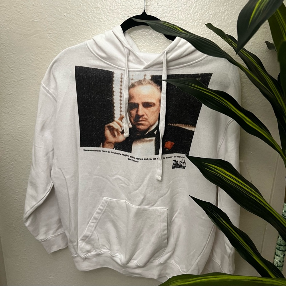 White Graphic Hoodie